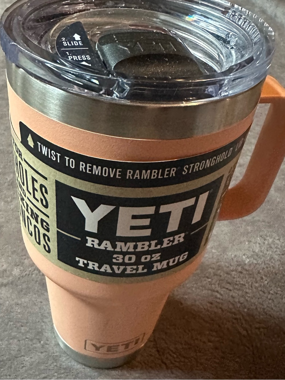 YETI Rambler 30 oz Travel Mug High Desert Clay StrongHold Lid Wrap Inserts
